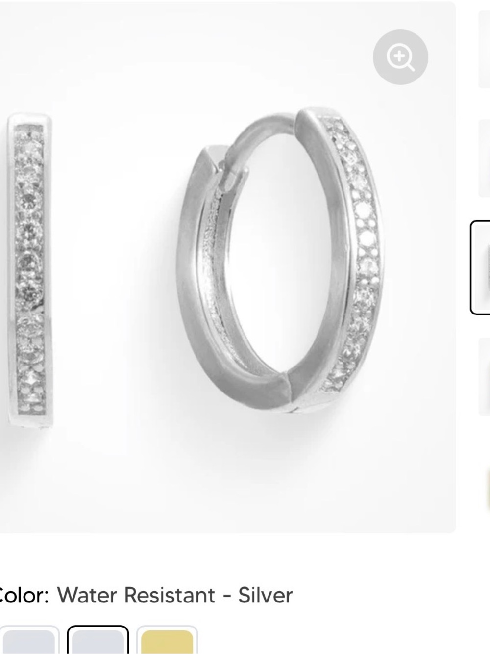 Silver Eternity Hoop Earrings